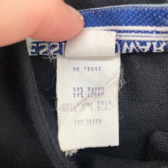 Vintage Jessica Howard Dress Women 8 Black Linen Blend Knee Jacket Animal Button - Picture 6 of 9